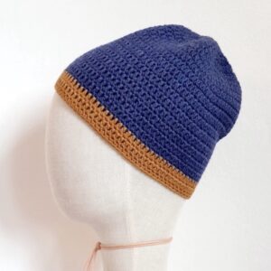 Merino Haube Blue Mountain in GOTS zertifizierter, nachhaltiger top Qualität. Handarbeit aus Österreich